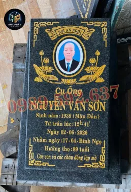 Mộ+bia đá nguyên khối loại nhỏ (mini)