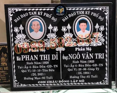 Mẫu bia đôi đạo cao đài