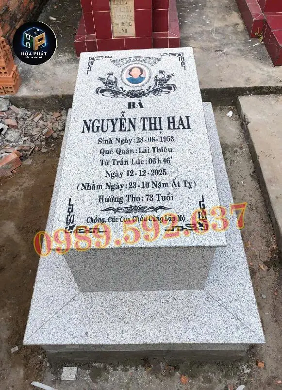 Mộ đá hoa cương mẫu 06